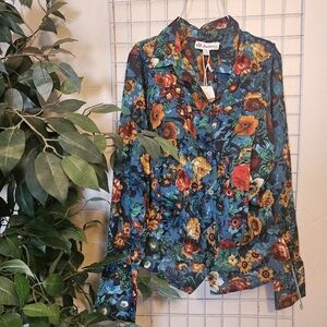 Vintage Montana Co. Cowgirl Floral Western Shirt Womens M